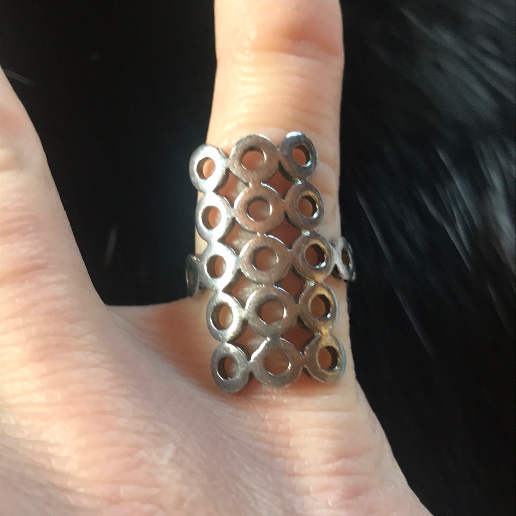 Silver Circle Design Ring
